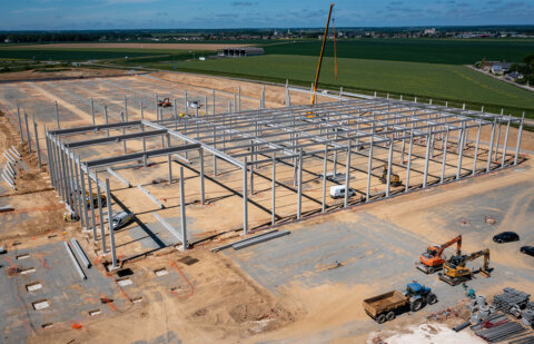 Pose Charpente sur le chantier Illiers Combray