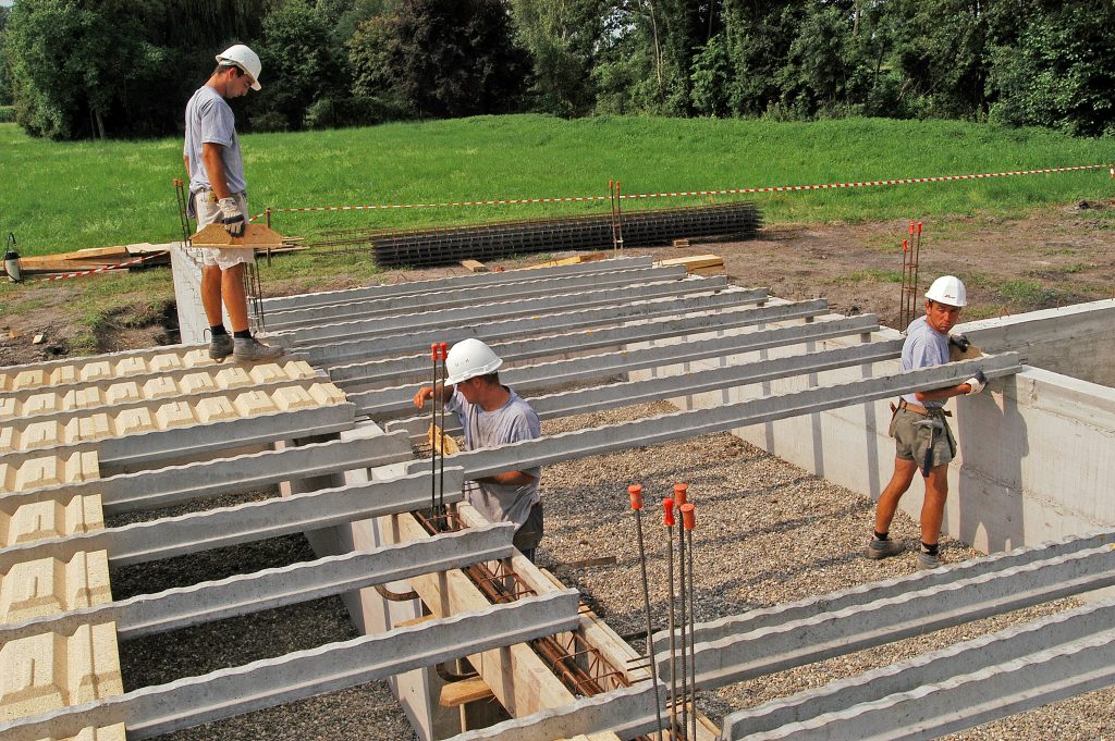 Chantier plancher Rectolight en 2004