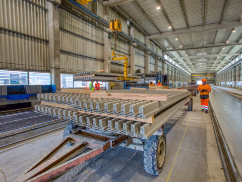 Nos Poutrelles RS à la sortie de l'usine de Celles
