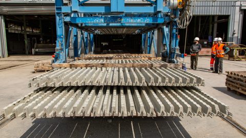 Poutrelles RS-SE à la sortie de l'usine de Mulhouse