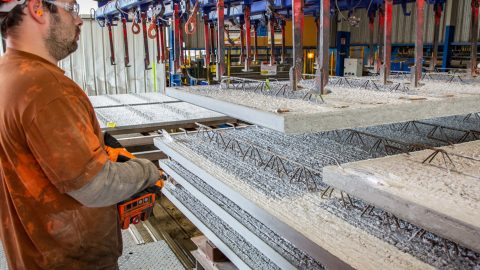 Fabrication Prédalles sur l'usine de Longueil