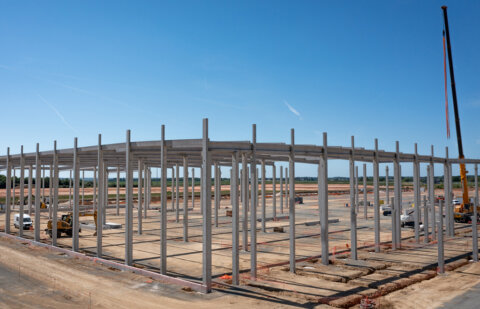 concrete framework building site