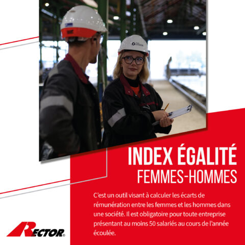 Collaborateurs Rector en train de discuter dans un hall d'usine