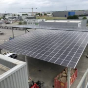 chantier ombrieres photovoltaïques Rector 4