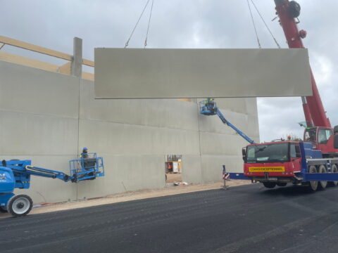 chantier Rector panneau coupe-feu